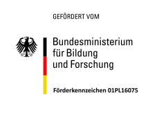 Logo des BMBF mit Förderkennzeichen 01PL16075