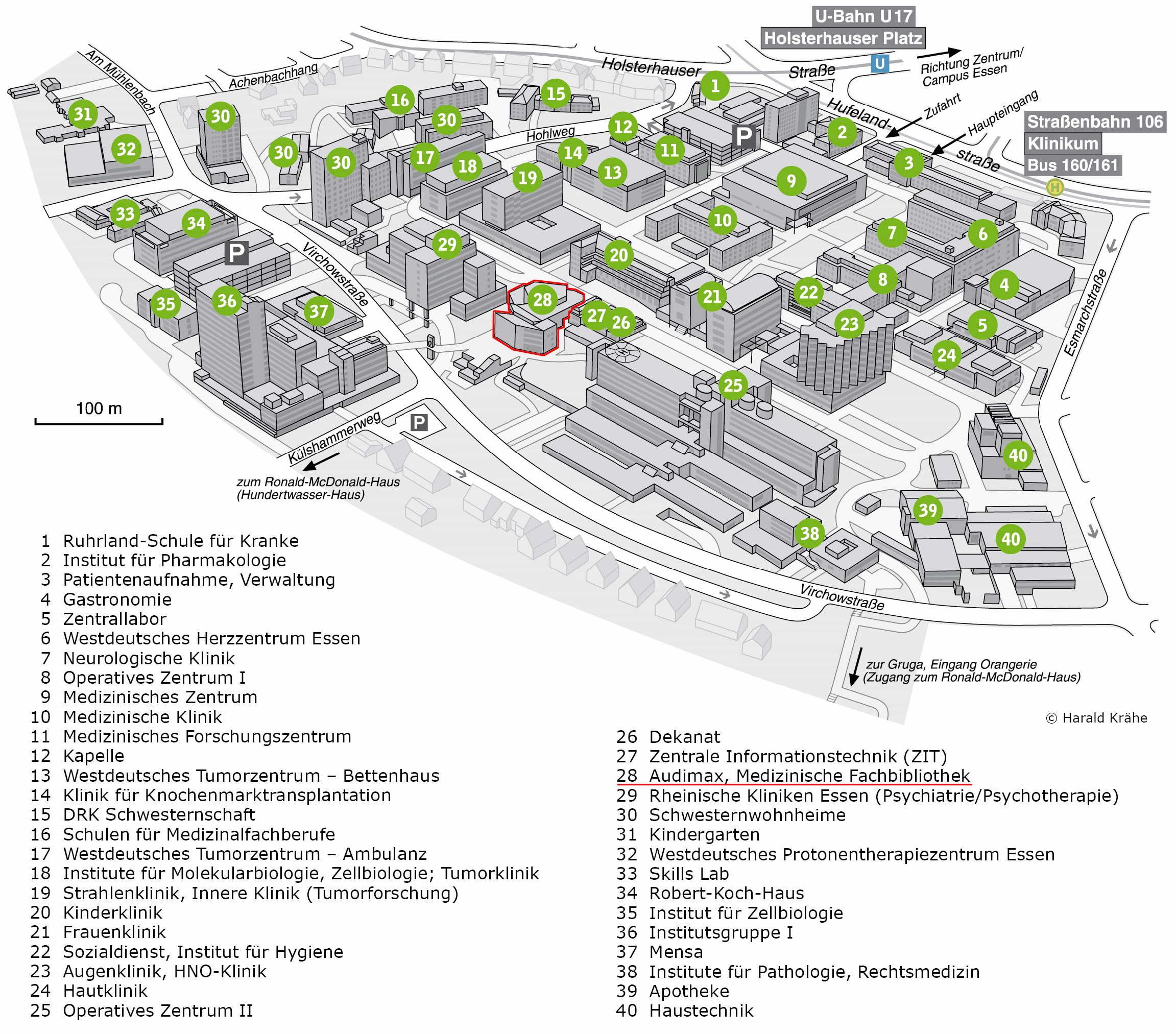 Lageplan Klinikum