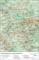 Eine Karte der Rhein-Maas-Region