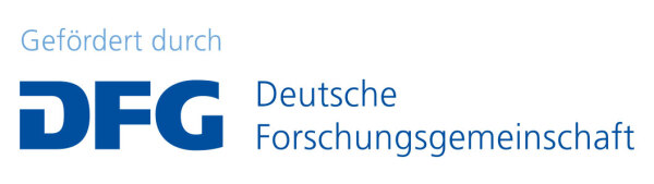 Logo der deutschen Forschungsgemeinschaft mit Hinweis auf Förderung