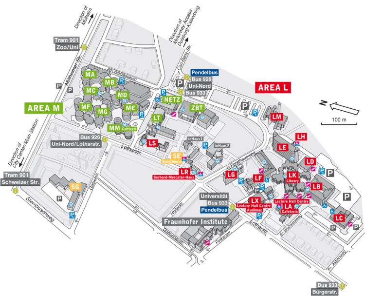 Duisburg Campus Map