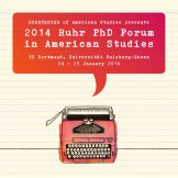 Titelbild des Programms des "2014 Ruhr PhD Forum in American Studies"