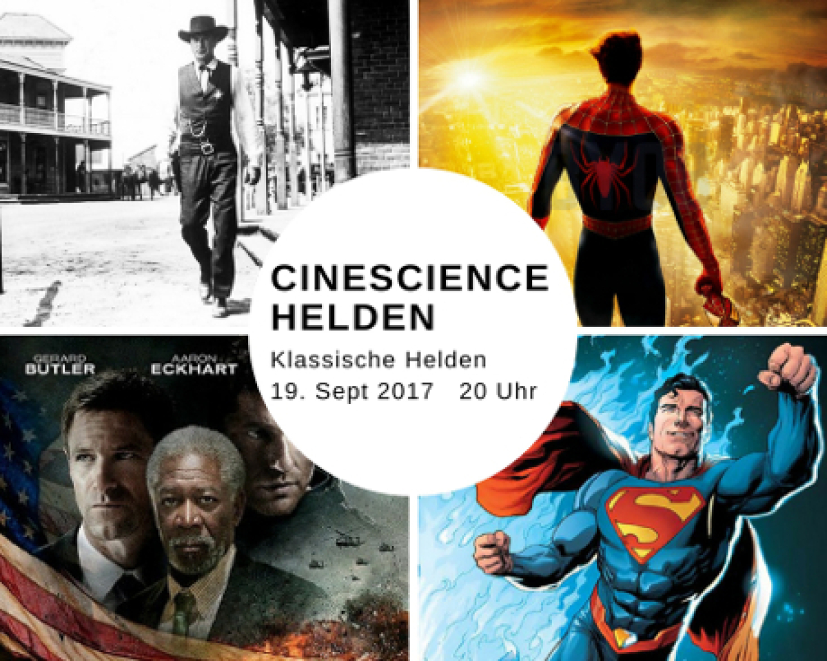 The picture shows four Superheros, among them Spiderman and Superman.