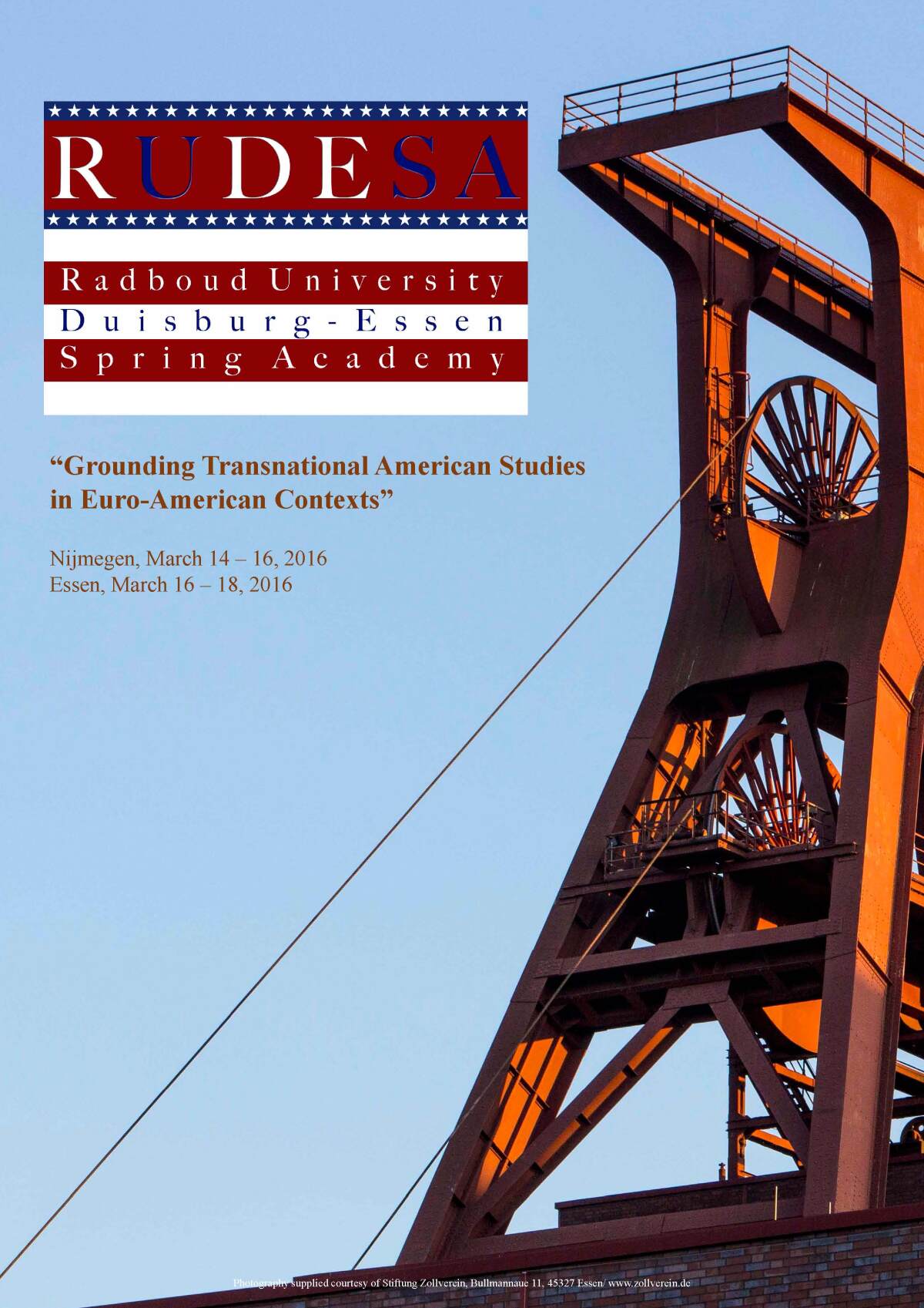 Poster der Radboud University and Duisburg-Essen Spring Academy 2016.