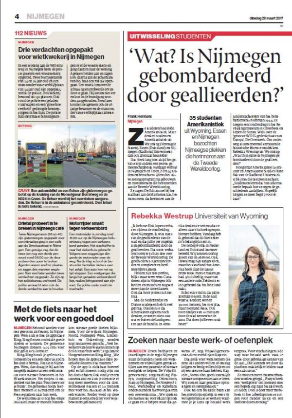 Dutch article on the third RUDESA Spring Academy.