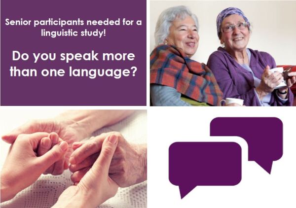 Senior participants needed for a linguistic study! Do you speak more than one language?