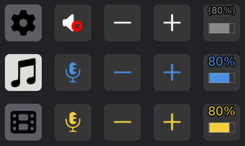 Audio-Menü des Stream Decks