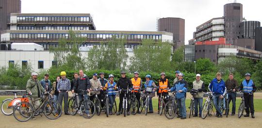 Fahrradtour mit dem Kanzler der UDE