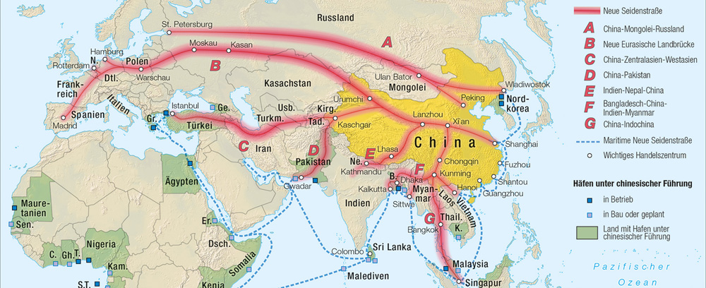 Die Routen der Seidenstraße (© UDE)