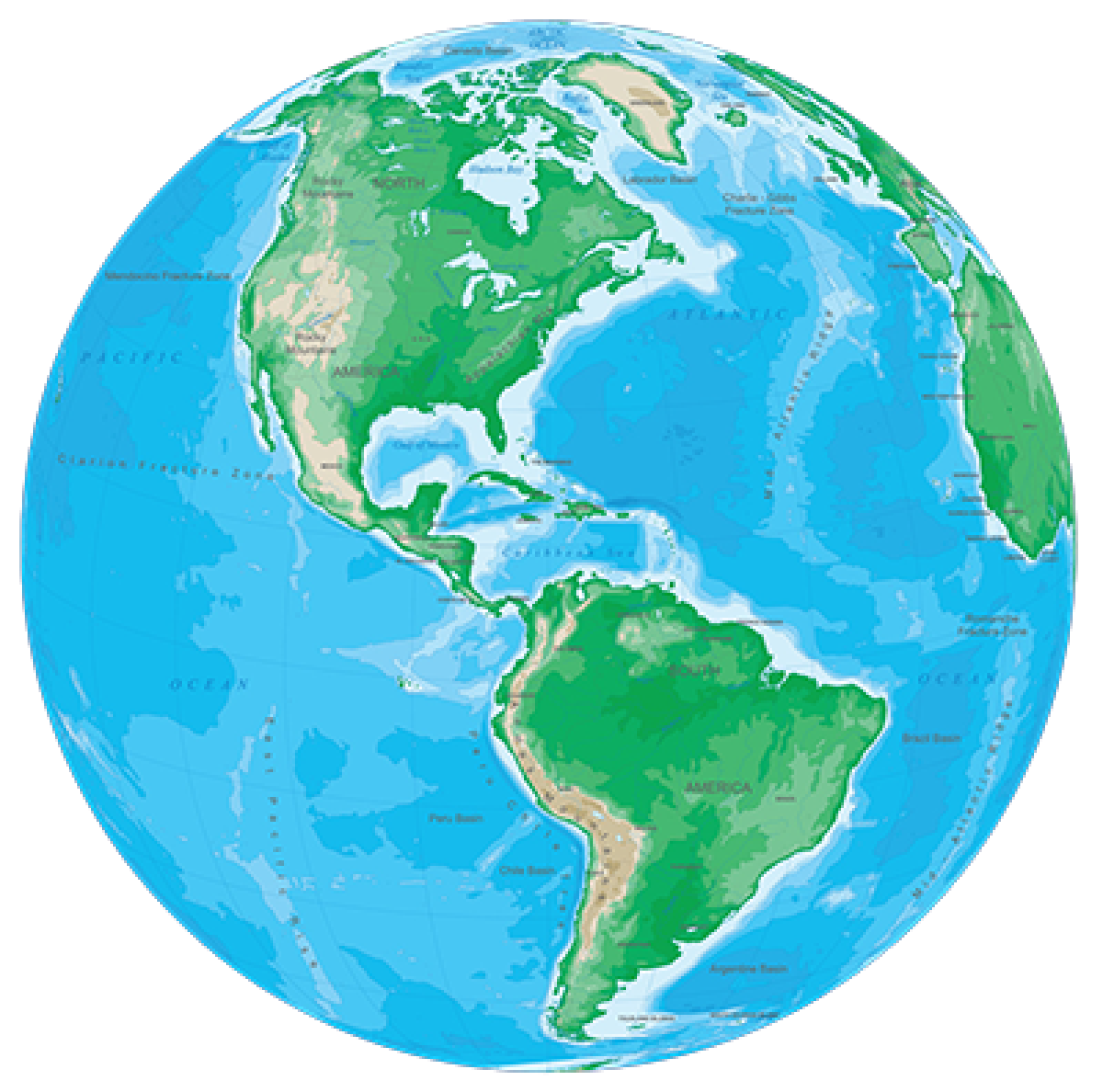 Grafische Ansicht eines Globus