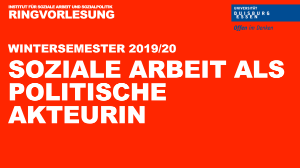 Logo der Ringvorlesung 19/20: Soziale Arbeit als Politische Akteurin