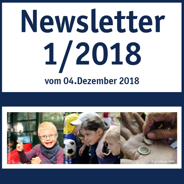 Collage von Bilder des aktuellen Newsletters, darüber die Schrift: Newsletter 1/2018 vom 4. Dezember 2018