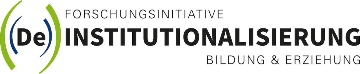 Logo mit dem Text "Forschungsinitiative (De)Institutionalisierung von Bildung und Erziehung"