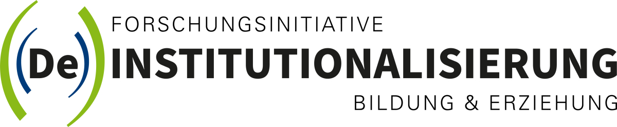 Logo mit dem Text "Forschungsinitiative (De)Institutionalisierung von Bildung und Erziehung"