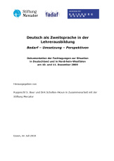 Cover der Dokumentation "Deutsch als Zweitsprache in der Lehrerausbildung" 