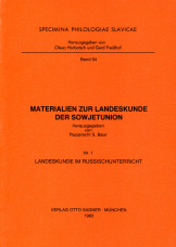 Cover des Buches "Materialien zur Landeskunde der Sowjetunion" Nr. 1