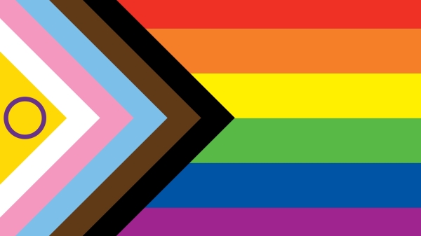 Zu sehen ist die LGBTQ* Flagge.