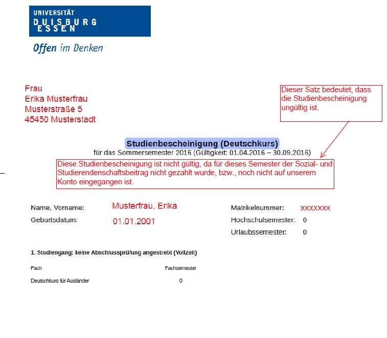 Anleitung zur Anmeldung zur aktuellen DSH