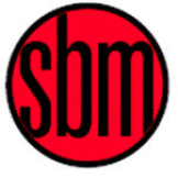 Logo des Projekts small business management: Die Buchstaben s b m in schwarzer Schrift auf rotem Grund