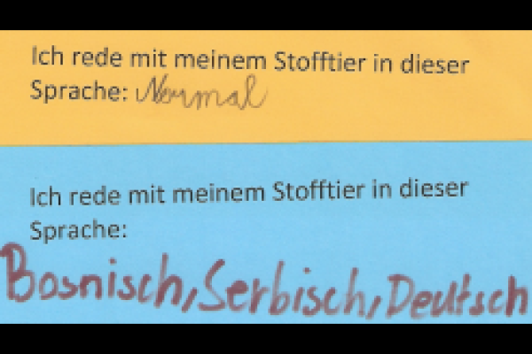 Ich rede mit meinem Stofftier normal