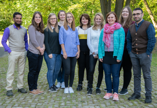 v.l.n.r Murtaza Ali, Nadine Thomas, Anne Günther, Jana-Fabienne Ebel, Annalena Wille, Fahime Hashemi Arani, Tanja Hussner, Claudia Curdt, Nathalie Schröder, Eyad Naser 
