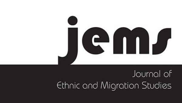 Das Logo des Journal of Ethnic an Migration Studies, schwarz weiß