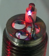 Photo of the fiber-optic spark plug