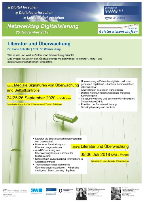 Poster Schüller Jung Literatur Überwachung