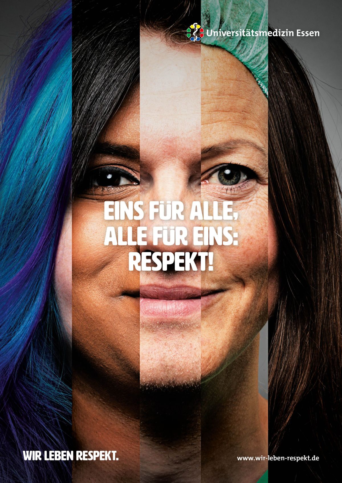 Respekt Kampagne (Gesicht aus verschiedenen Personen)