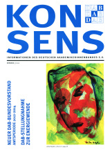 Cover der Zeitschrift "Konsens, Informationen des Deutschen Akademikerinnenbundes e.V."