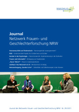 Cover des Journals "Netzwerk Frauen- und Geschlechterforschung NRW"