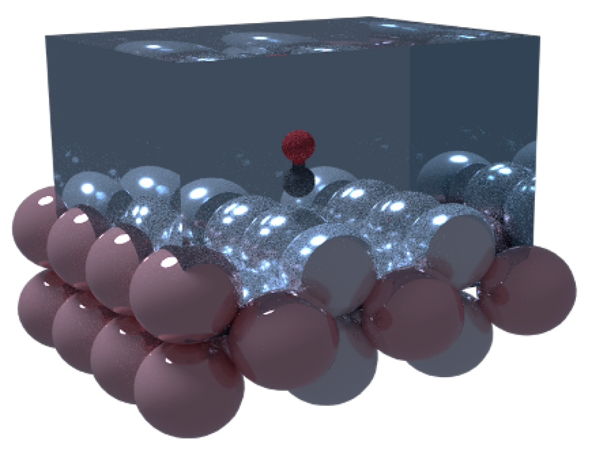 Symbolbild Nanocluster mit Lösungsmittel