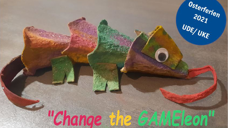 Schmuckbild gebasteltes Chamämleon