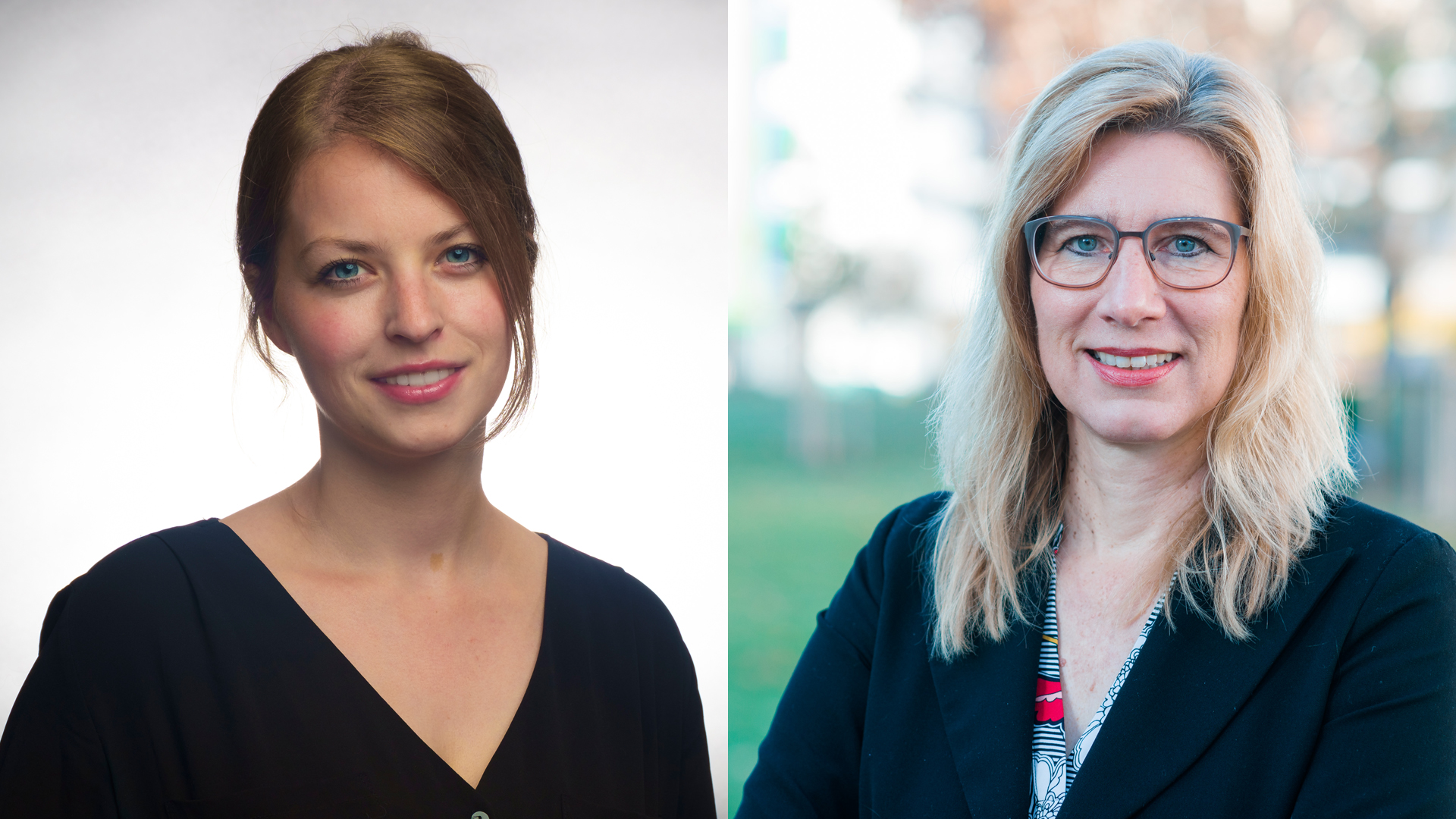 Portraits Dr. Luisa Alfes (l.) und Prof. Birgit Mersmann