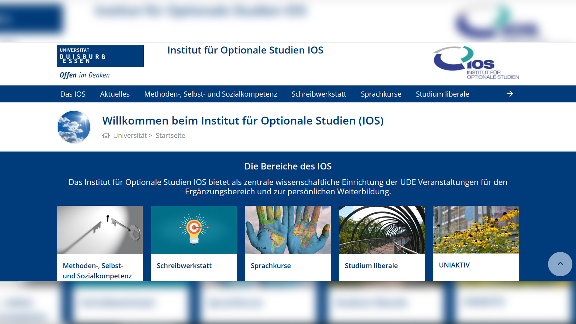 Screenshot IOS-Webseite