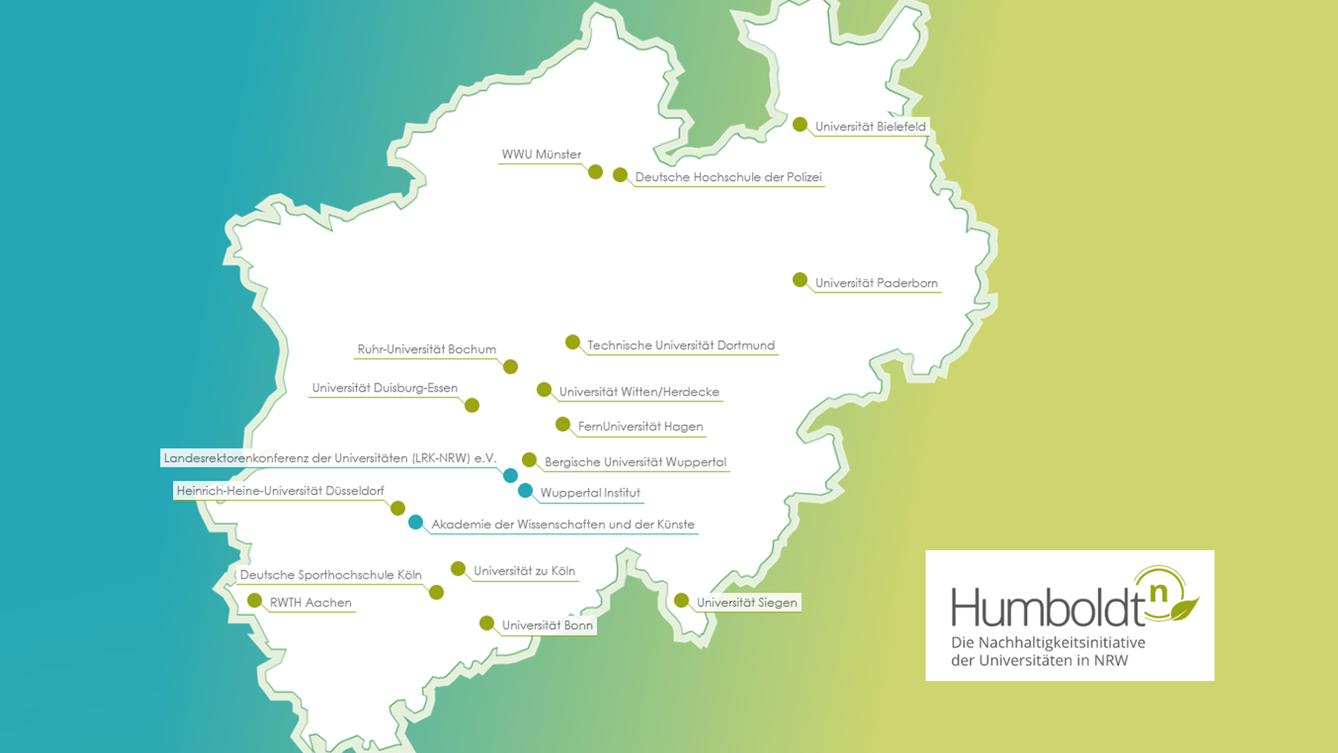 Karte mit den Standorten der Mitglieder