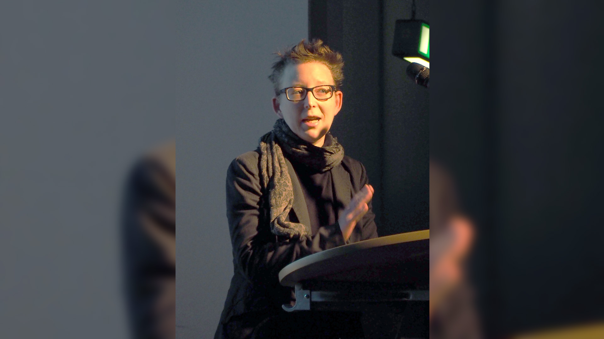 Prof. Noesselt am Rednerpult