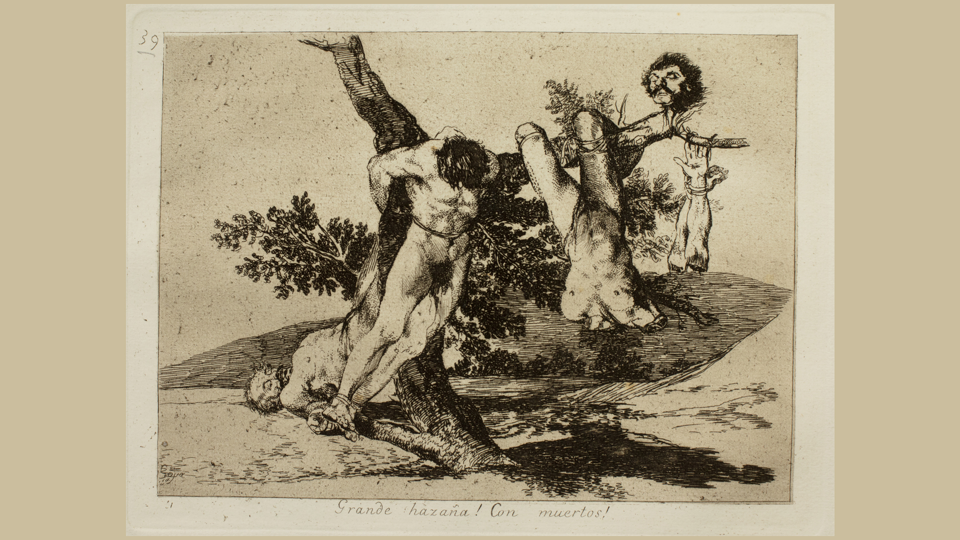 Goyas „Desastre 39“ trägt den Titel: Heldentat! Gegen die Toten! 