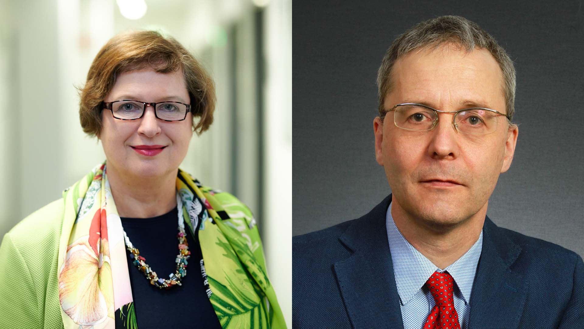 Protraitbilder von Prof. Dr. Ute Klammer (l.) und Prof. Dr. Martin Brussig