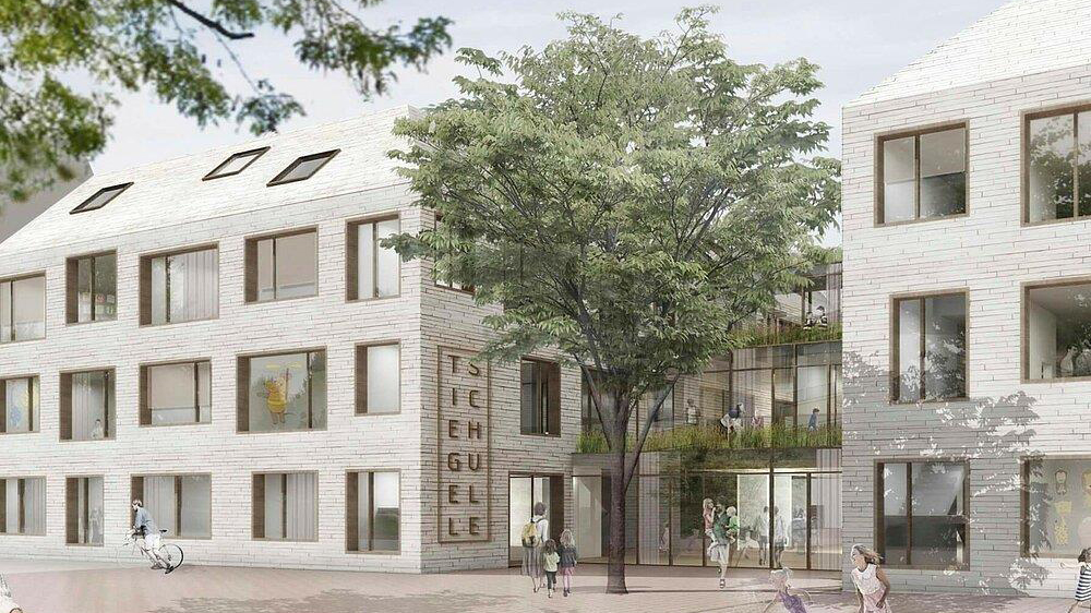 Grafische Ansicht der neuen Grundschule