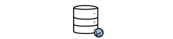 Icon einer Datenbank für statistische Daten