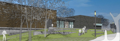 Das neue Hörsaalzentrum am Duisburger Campus (Bild: Planungsgruppe Drahtler GmbH)