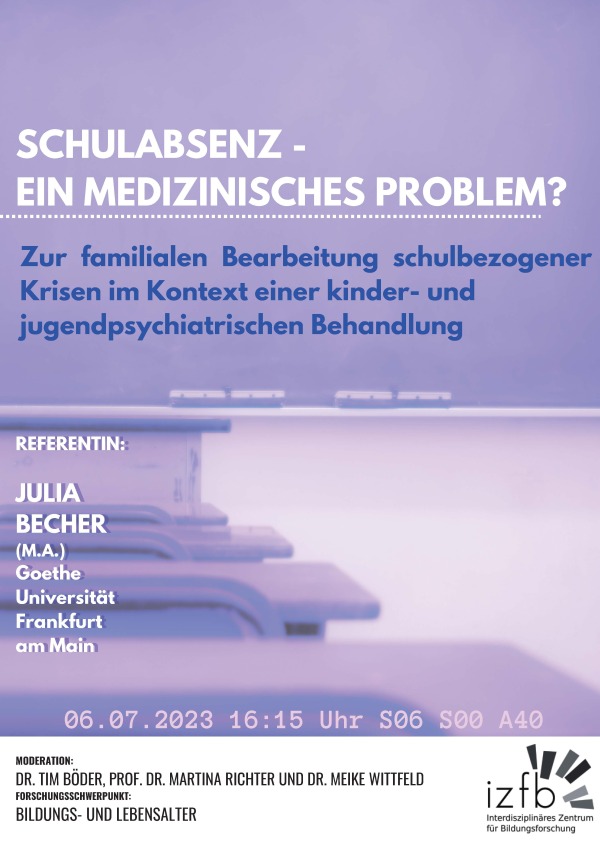 Poster zum Vortrag von Julia Becher