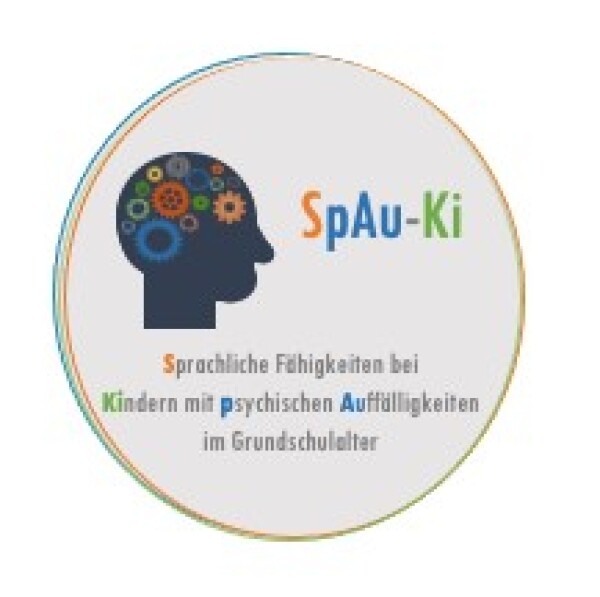 Logo des Forschungsprojektes Sprachliche Fähigkeiten bei Kindern mit psychischen Auffälligkeiten im Grundschulalter.