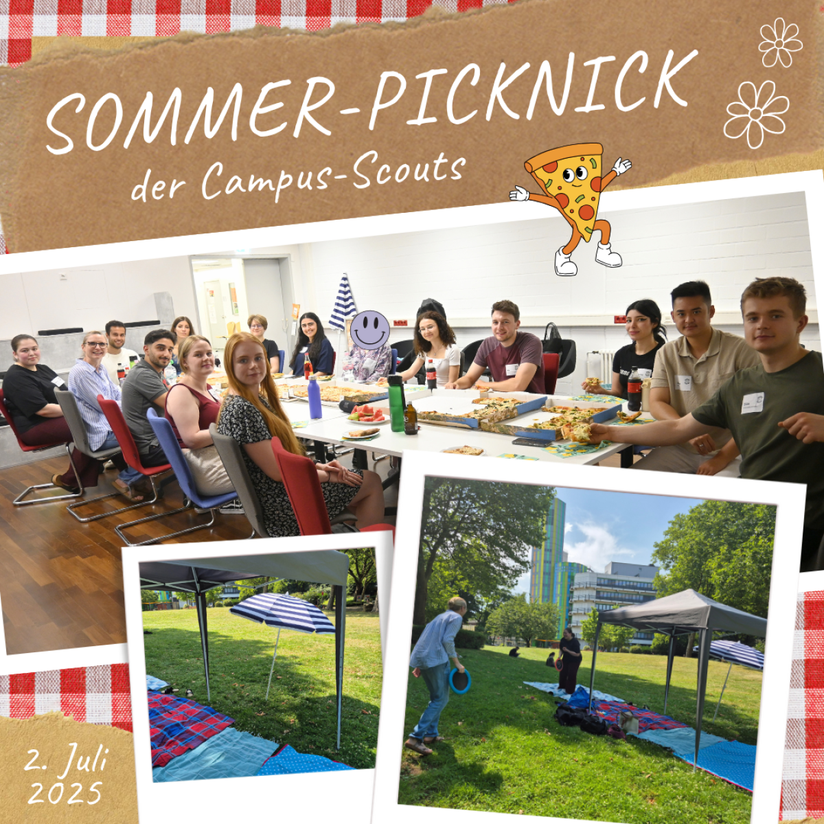 Die Campus-Scouts sitzen an einem langen Tisch in den Räumlichkeiten des Akademischen Beratungs-Zentrums.