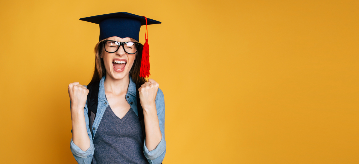 Eine Stipendiatin, die sich freut