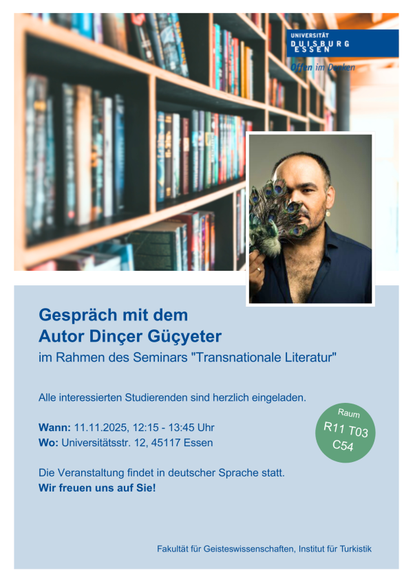 Poster über ein Gespräch mit Dinçer Güçyeter