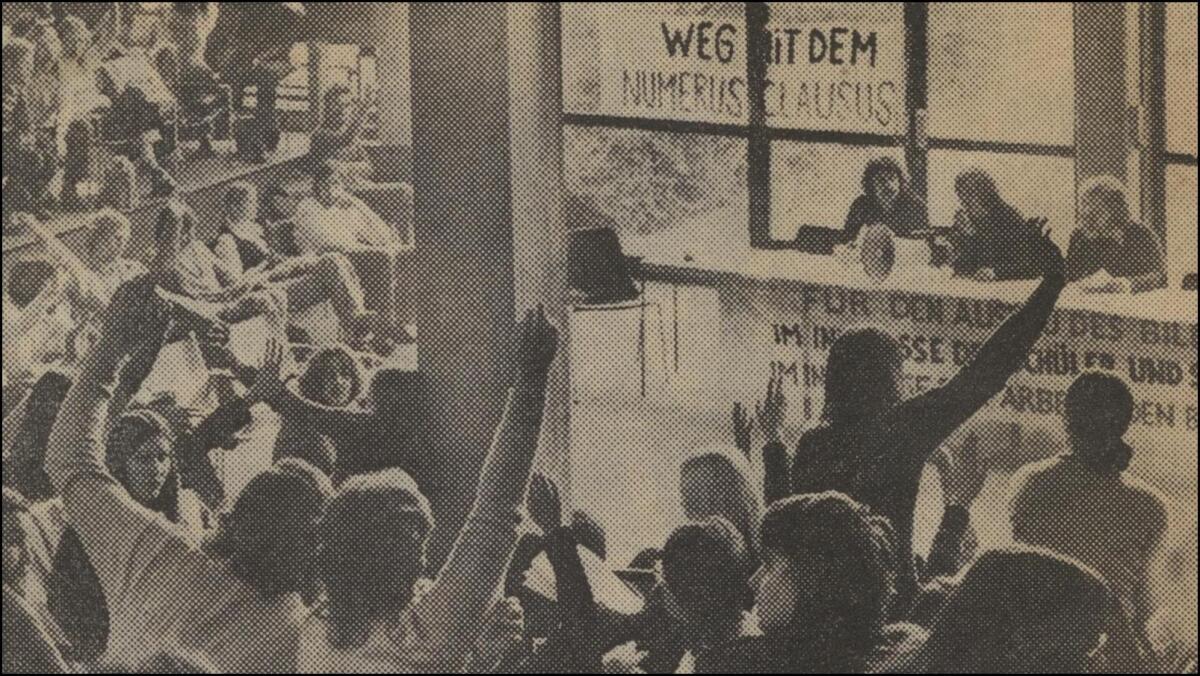 Wahlen des Fachbereichs Sozialwesen der GH Essen in der damaligen Volkshochschule Essen (07.11.1972)