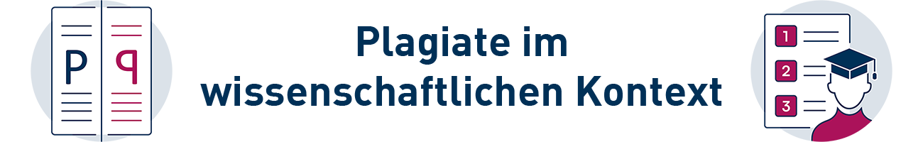 Banner: Plagiate im wissenschaftlichen Kontext