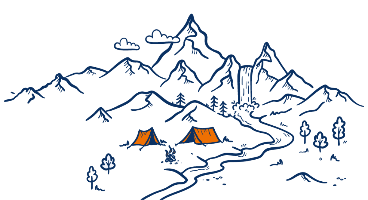 Icon eines Wasserfalls